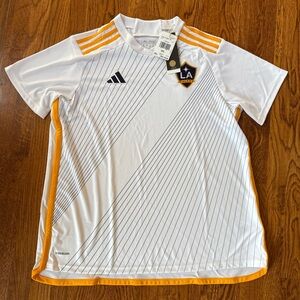 Adidas White and Orange LA Galaxy Jersey